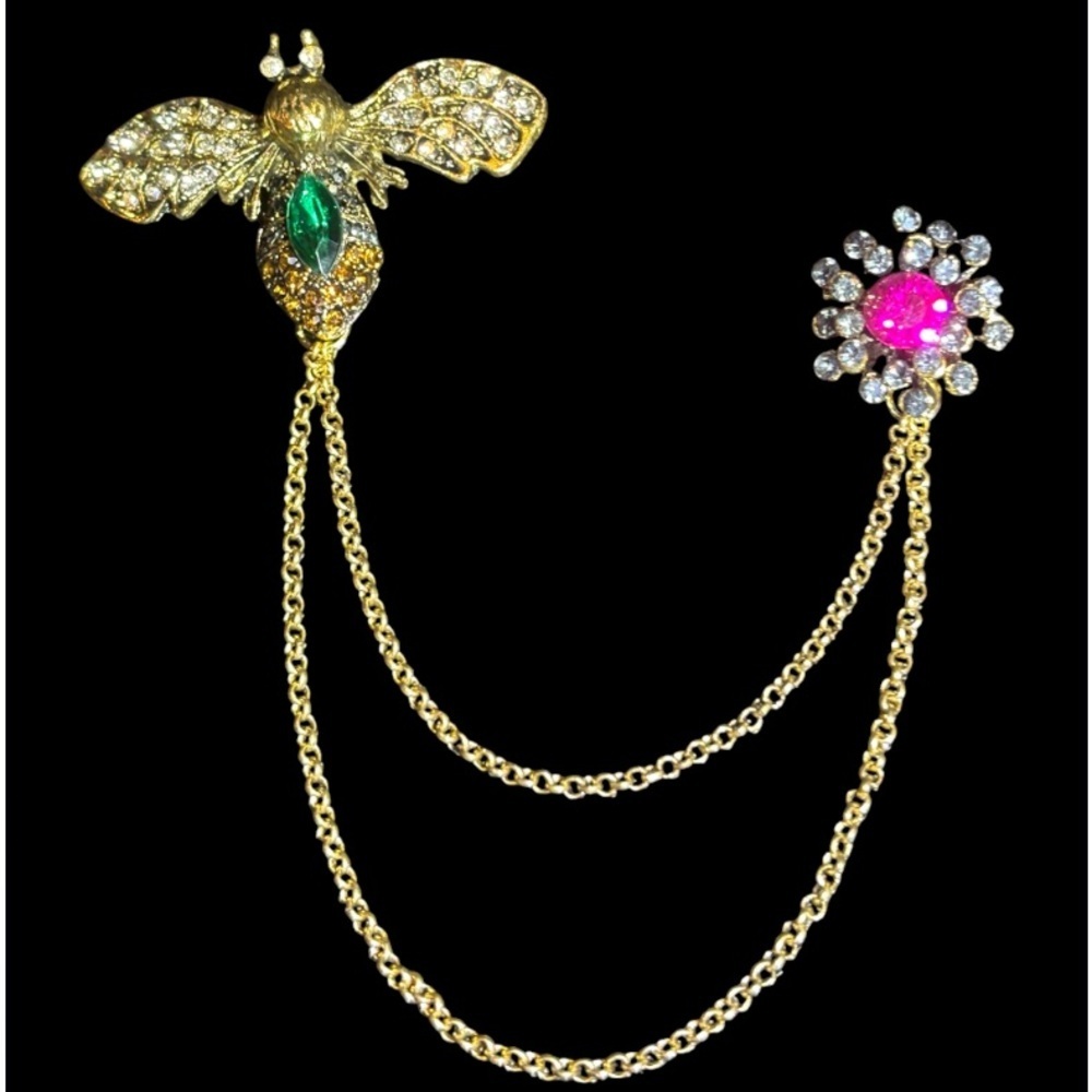 Aratta Silent Journey Firefly and Flower Brooch NWOT